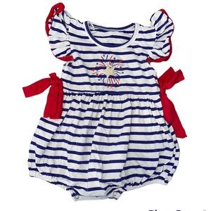 Red white and blue firework cotton bubble for toddlers